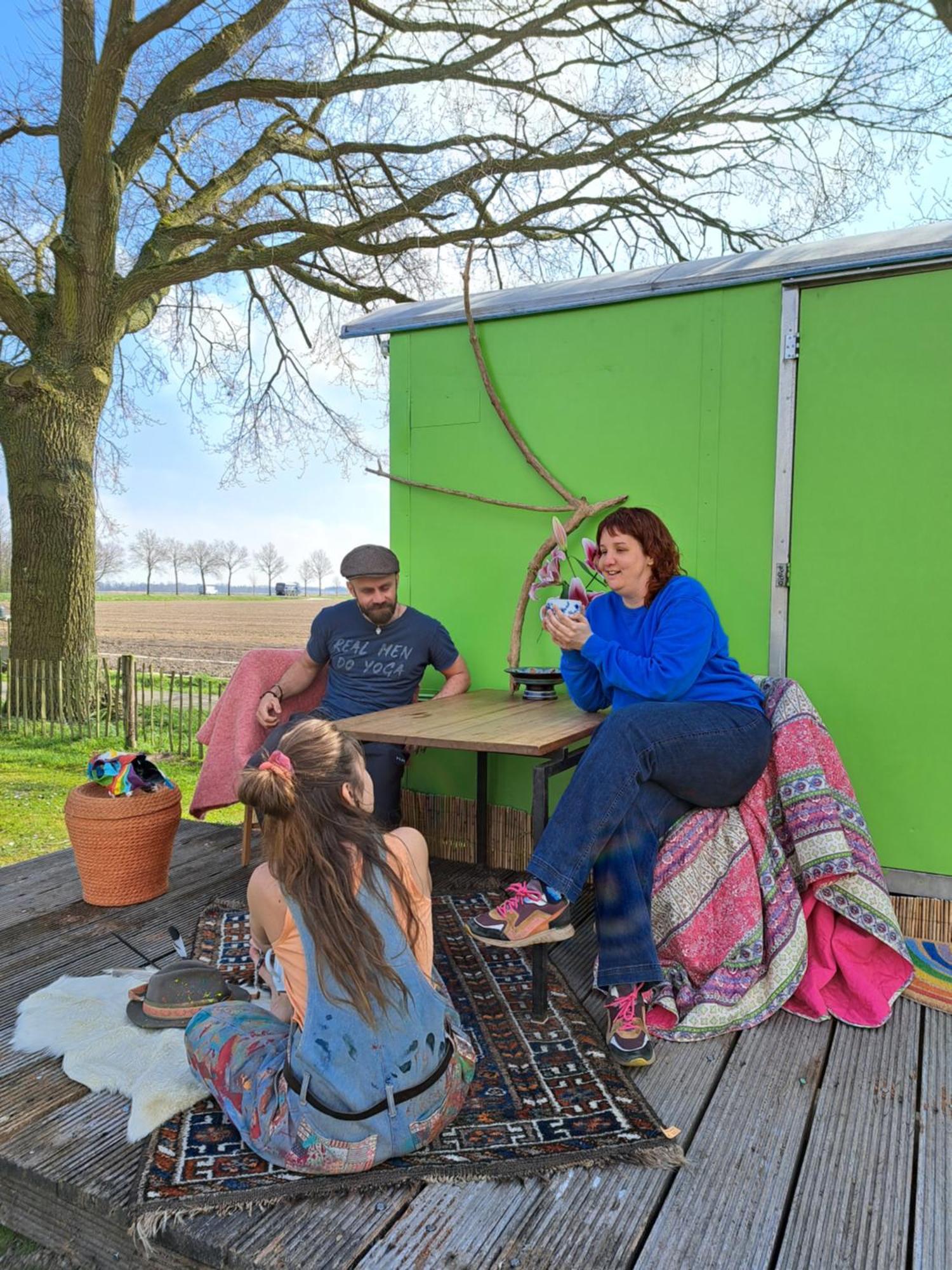 Pipowagen Doe Maar Groen Bant Exterior photo